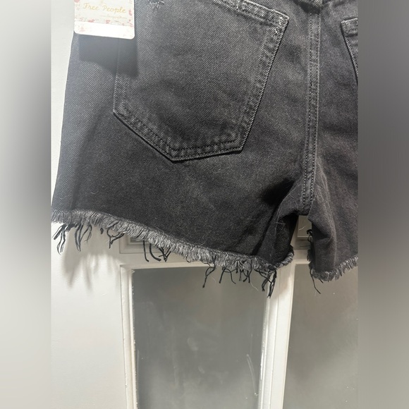 NWT Free People Washed Black Distressed Shorts. - Picture 11 of 16